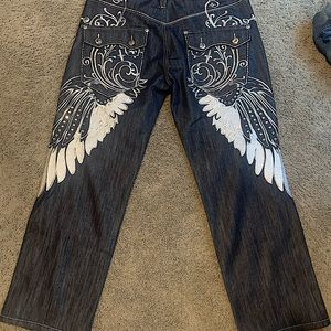 IMPERIOUS denim jeans y2k ed hardy style